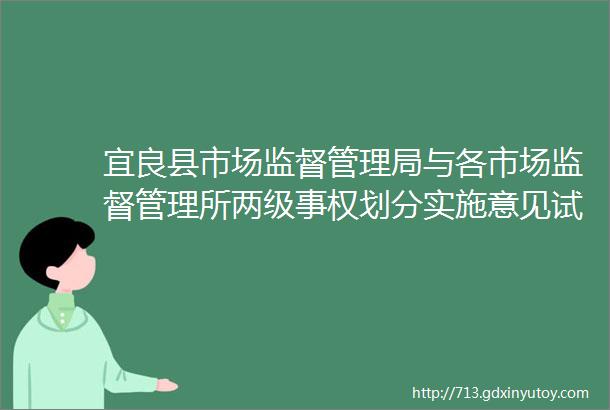 宜良县市场监督管理局与各市场监督管理所两级事权划分实施意见试行